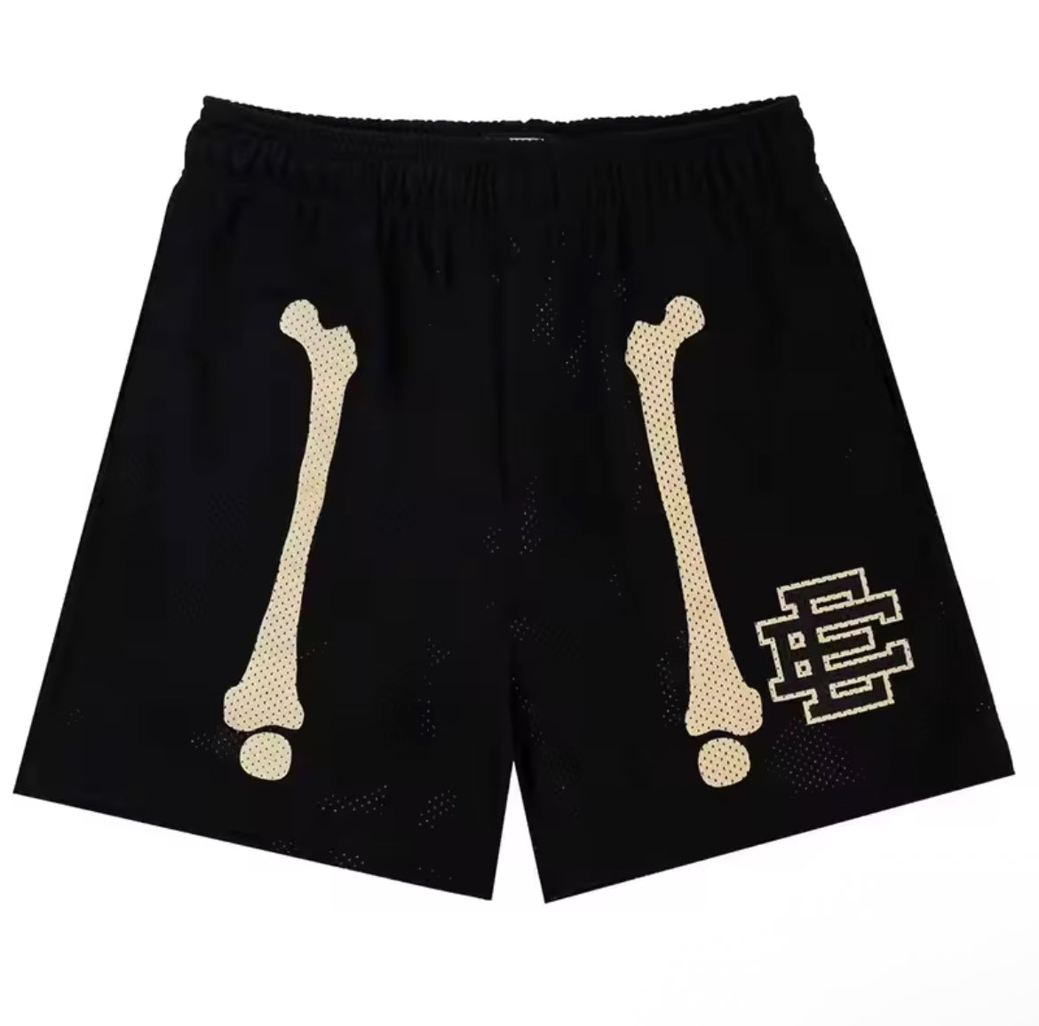 Black Skeleton Shorts